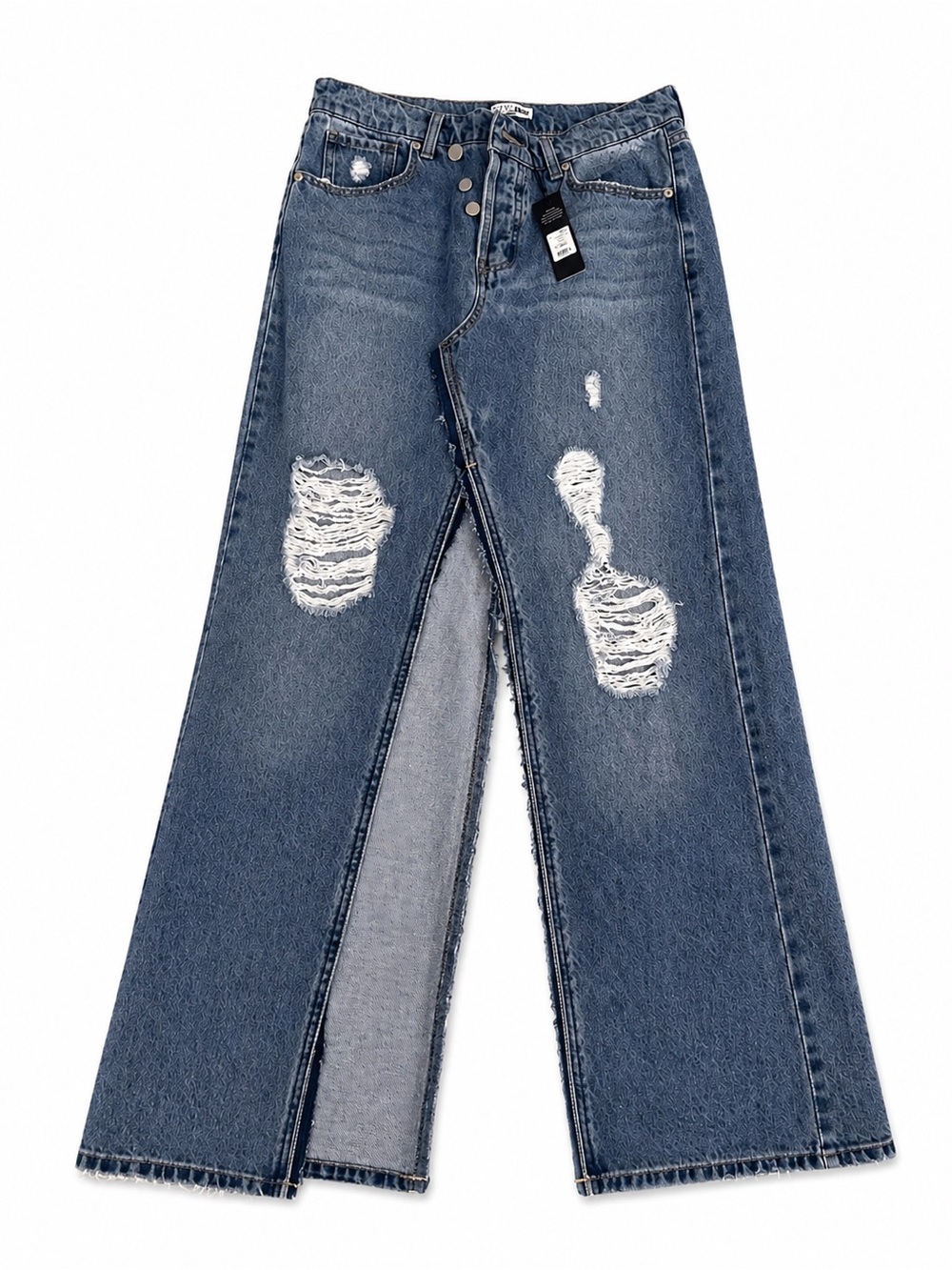 Distressed Wide-Leg Women's Jean skirt